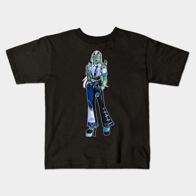 Frankie Stein Kids T-Shirt by withurie